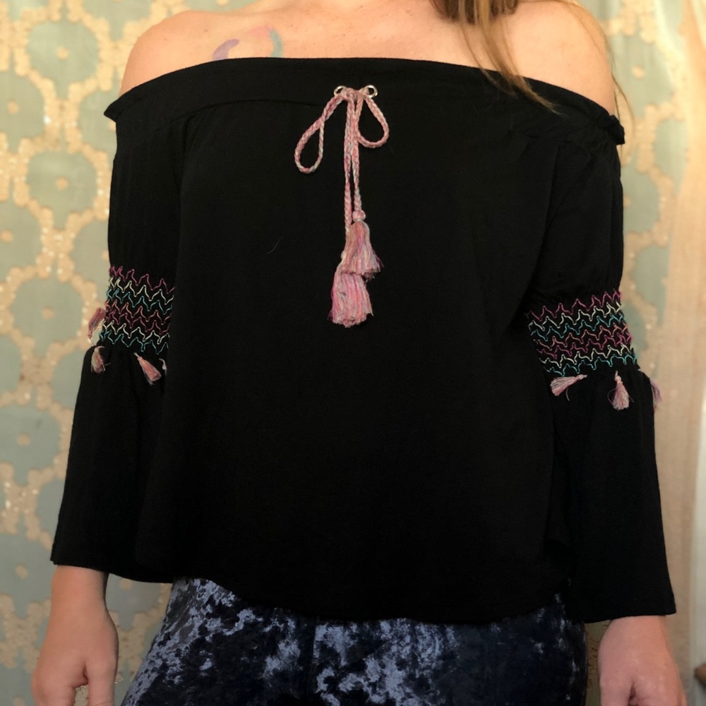Boho off shoulder blouse